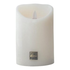 LED Light Candle rustic white moveable flame L